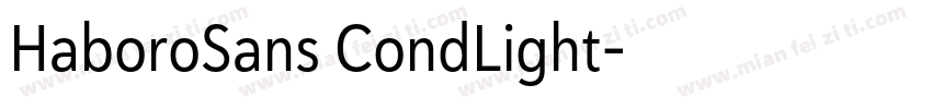 HaboroSans CondLight字体转换